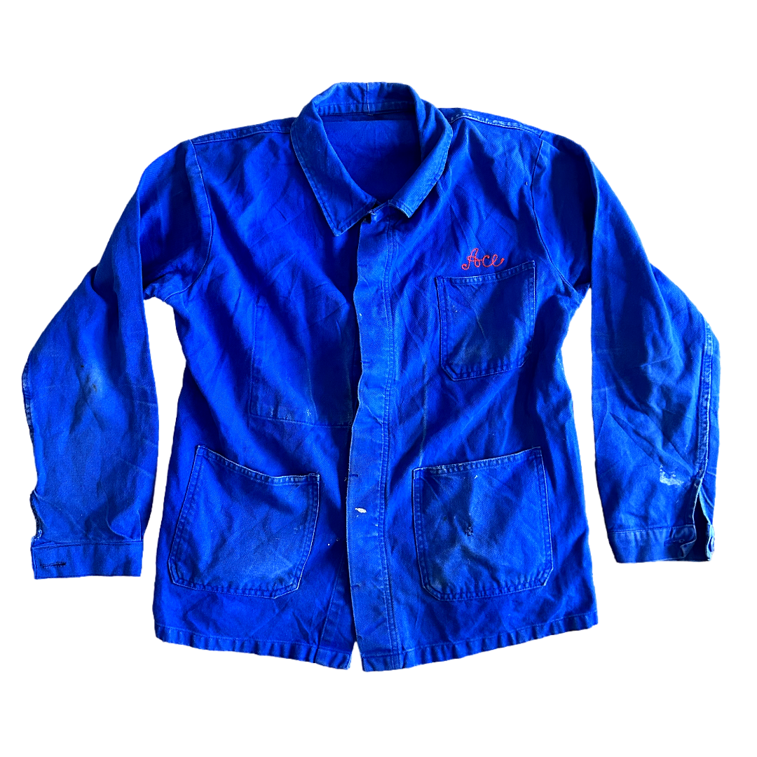 1980s French Chore Coat, Traditional 3 Pocket – Ace Coffee 1980s French Chore Coat, Traditional 3 Pocket – Ace Coffee