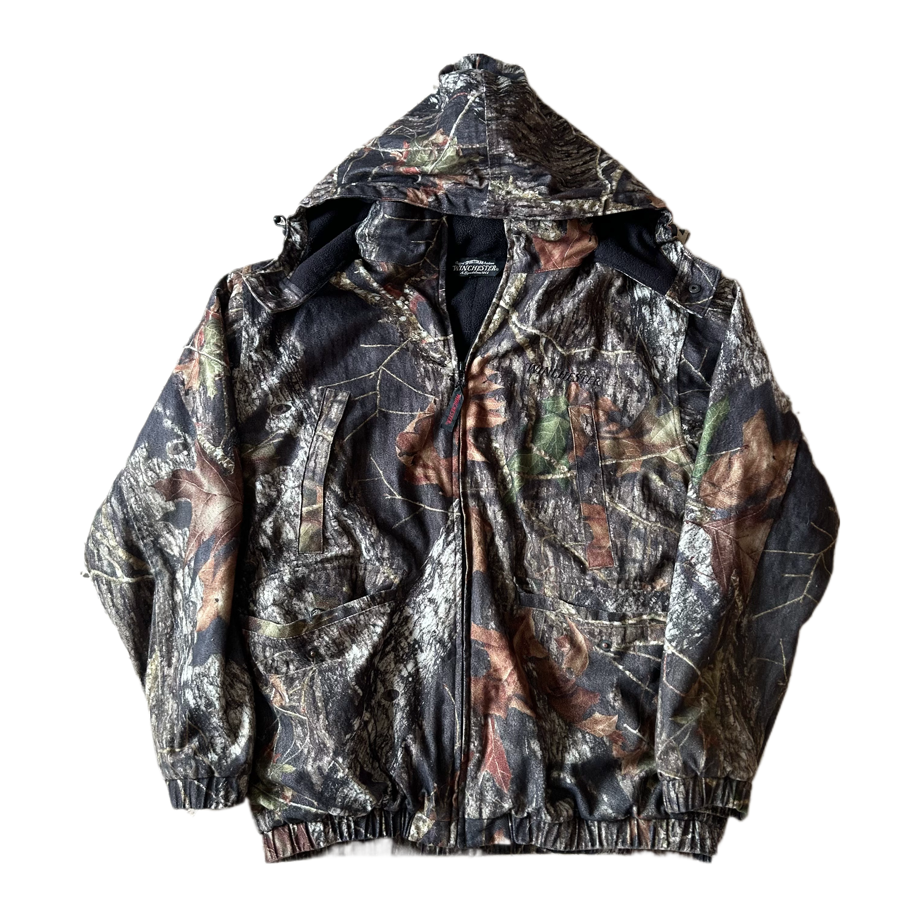 Vintage 1990s Winchester Camo Hooded Jacket