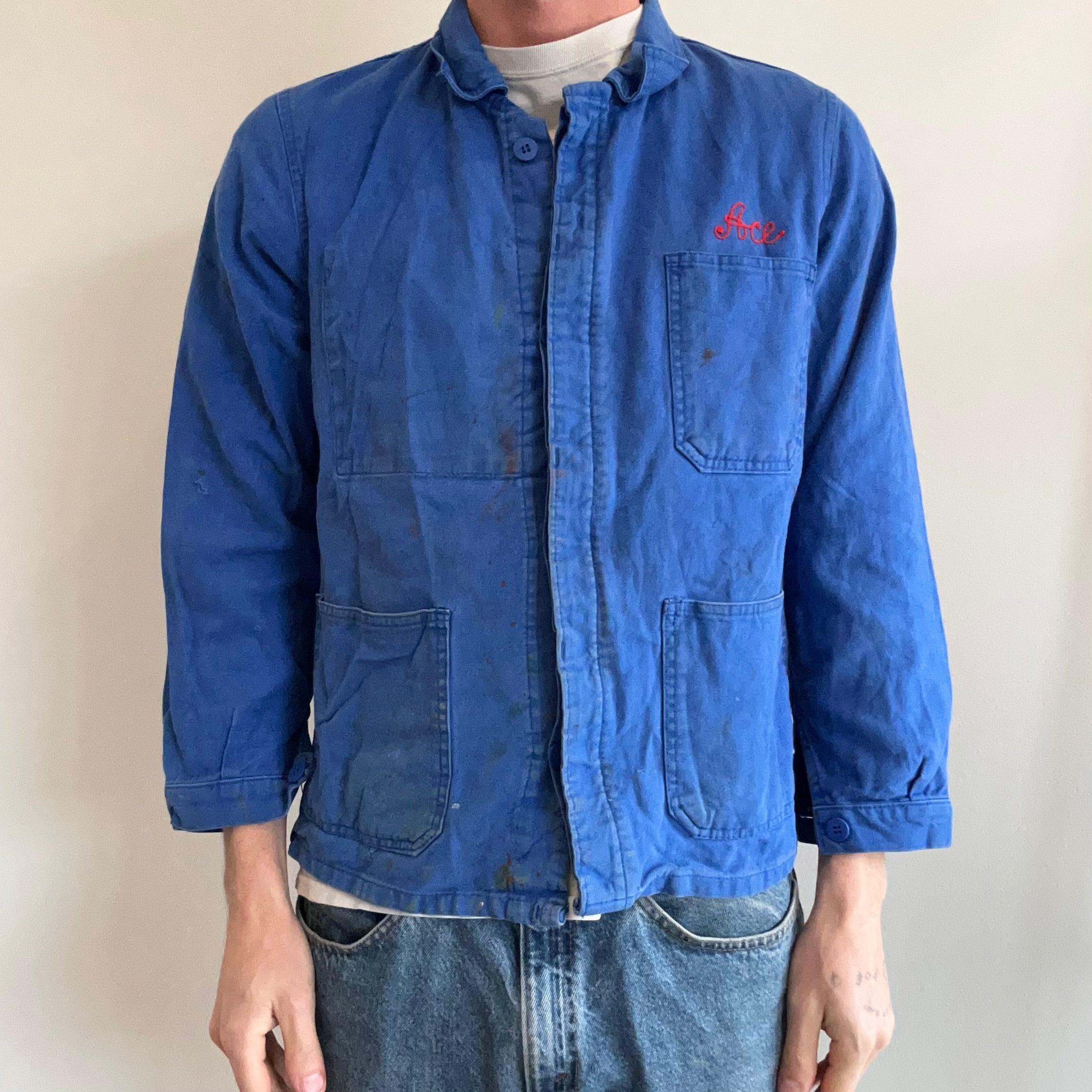 1980s French Chore Coat, Triple Pocket – Ace Coffee Outpost 1980s French Chore Coat, Triple Pocket – Ace Coffee Outpost